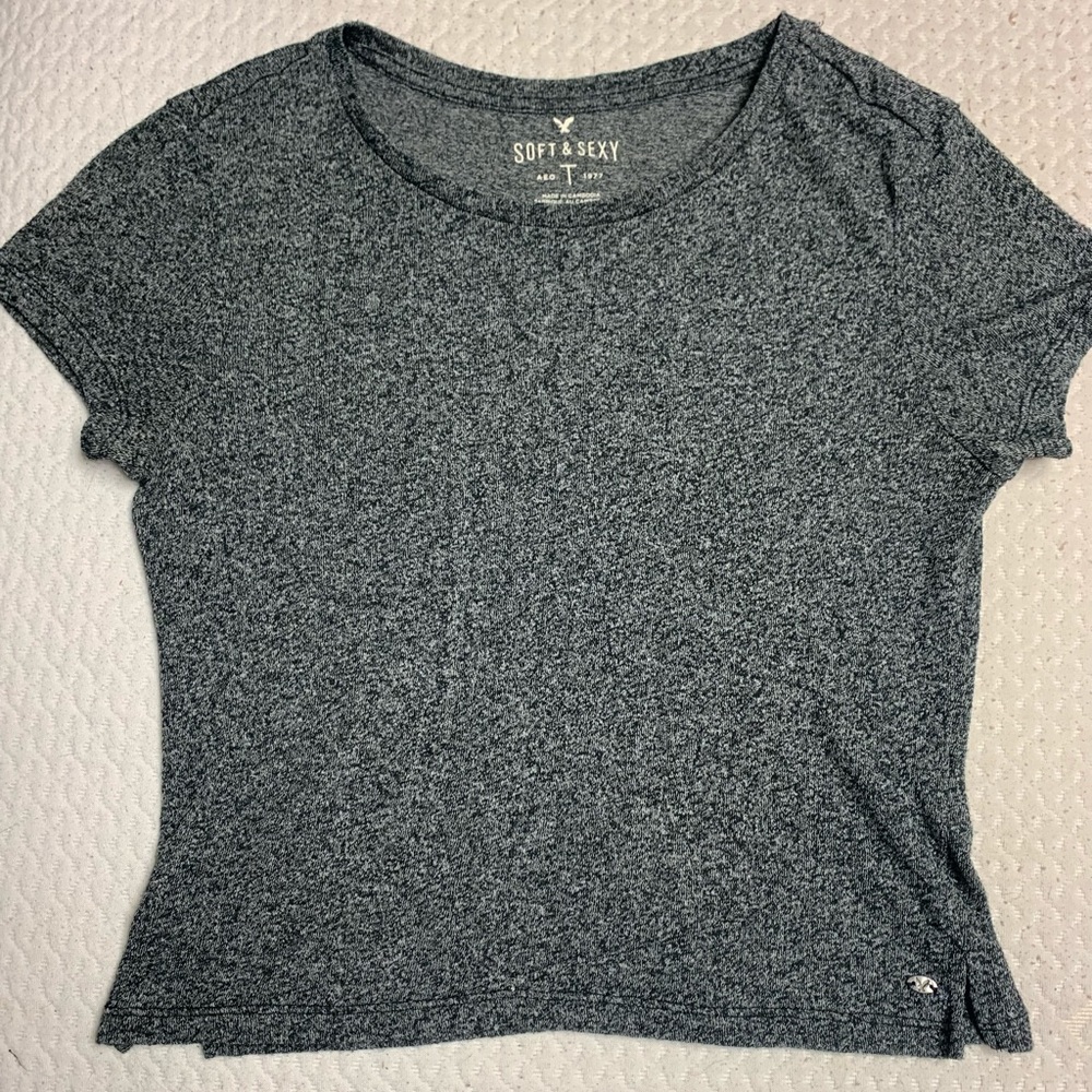 American Eagle short sleeve, gray, size M